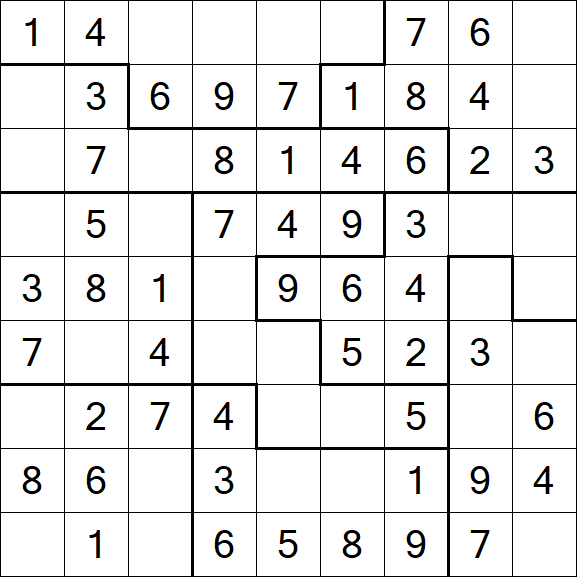 Jigsaw Sudoku - Fácil