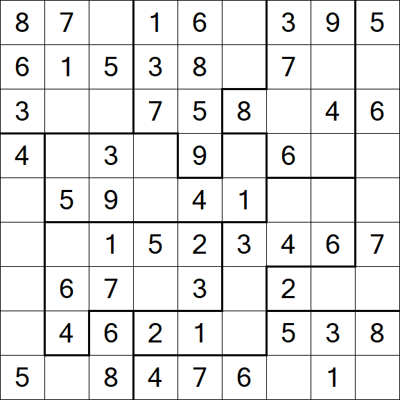 Jigsaw Sudoku - Fácil