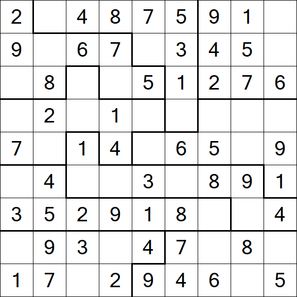 Jigsaw Sudoku - Fácil