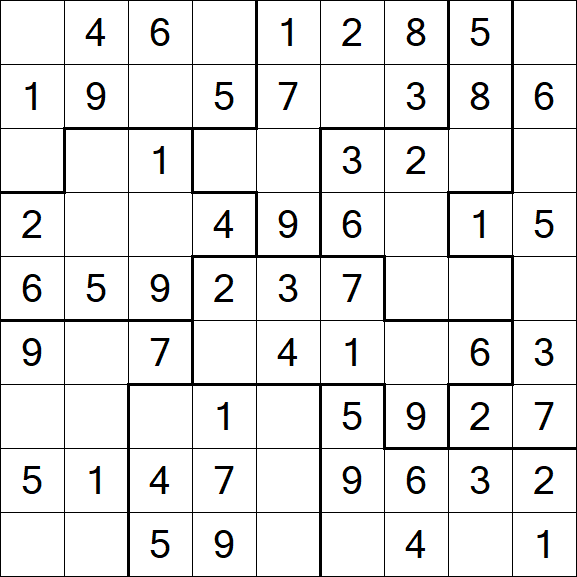 Jigsaw Sudoku - Easy