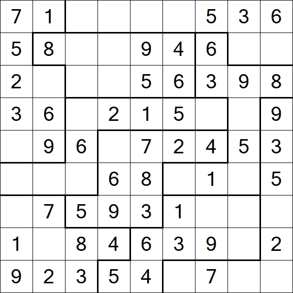 Jigsaw Sudoku - Simple