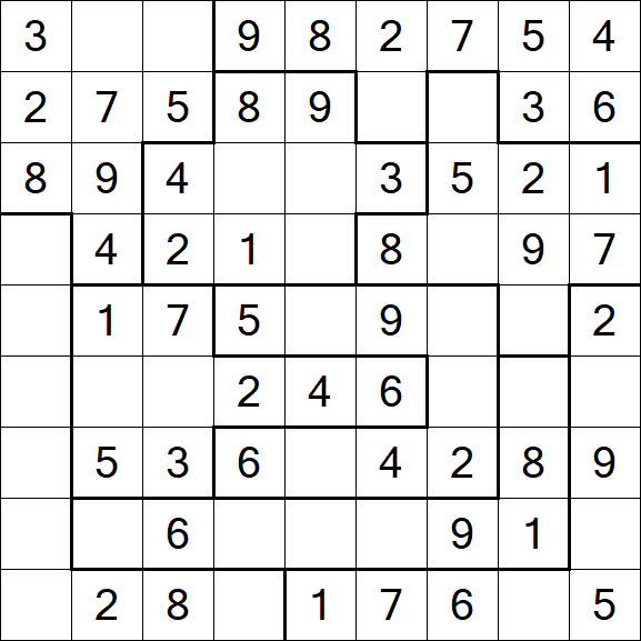 Jigsaw Sudoku - Simple
