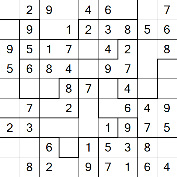 Jigsaw Sudoku - Simple