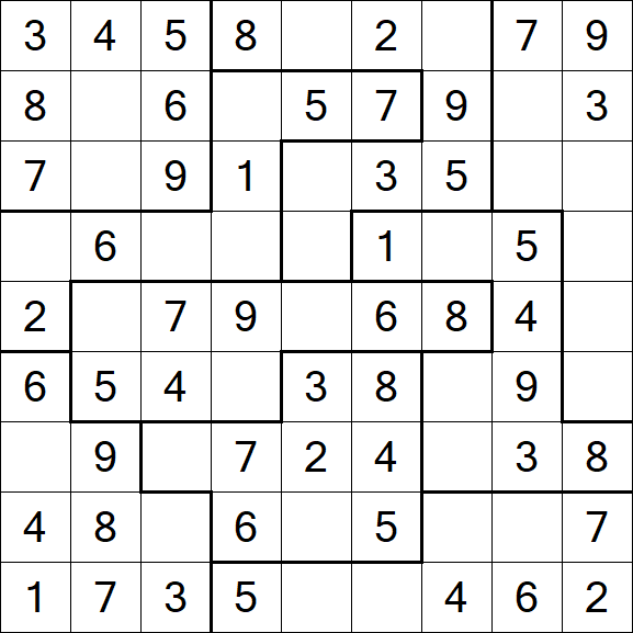 Jigsaw Sudoku - Simple