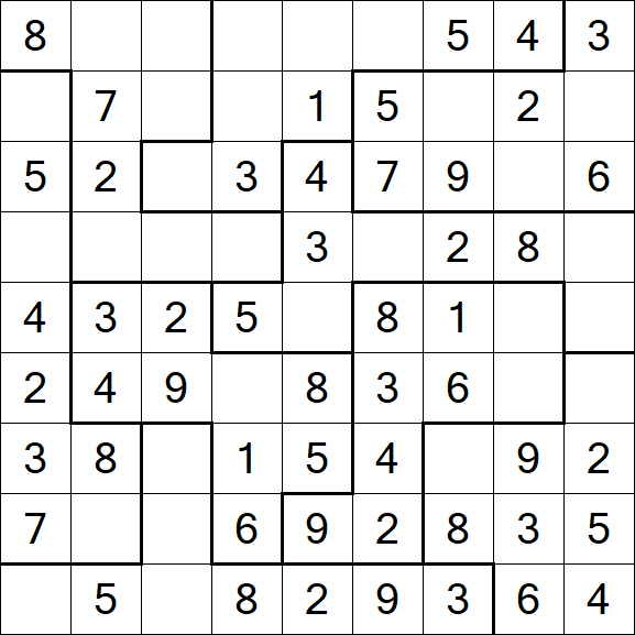 Jigsaw Sudoku - Simple