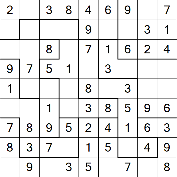 Jigsaw Sudoku - Simple