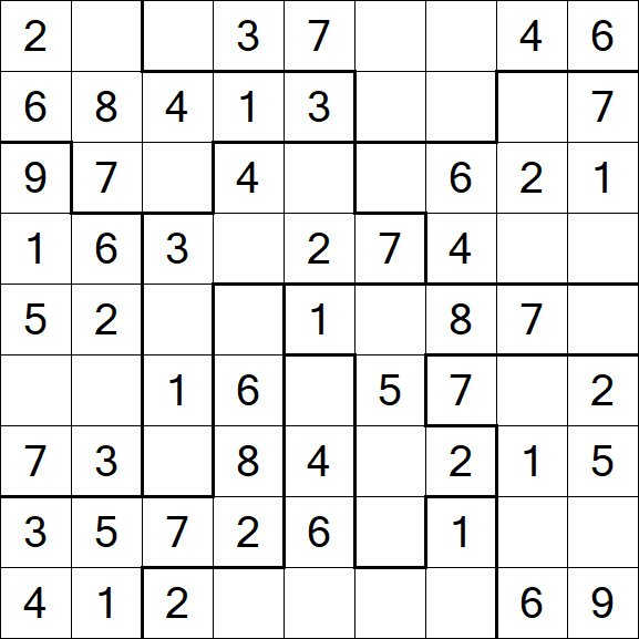 Jigsaw Sudoku - Simple