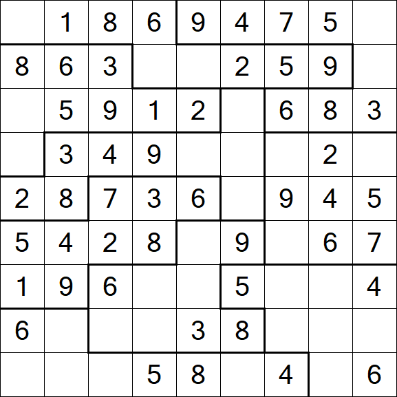 Jigsaw Sudoku - Simple