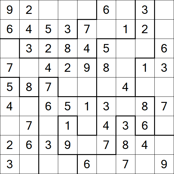 Jigsaw Sudoku - Simple