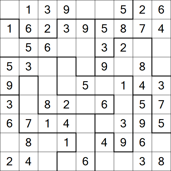 Jigsaw Sudoku - Simple