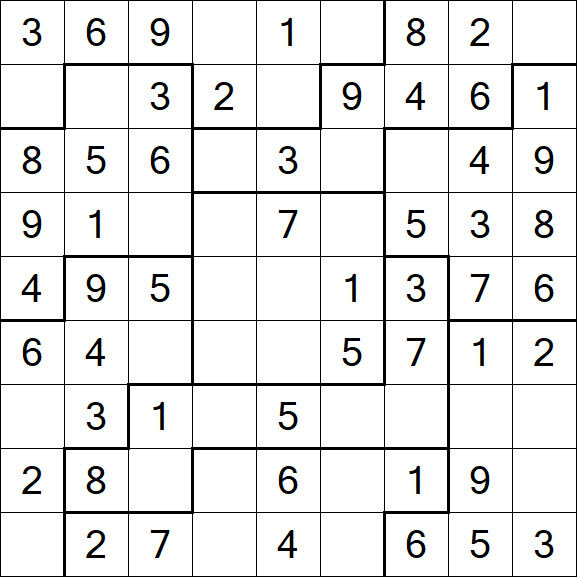 Jigsaw Sudoku - Einfach
