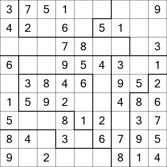 Jigsaw Sudoku - Fácil