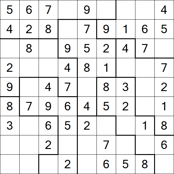 Jigsaw Sudoku - Einfach