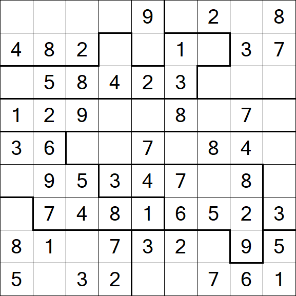 Jigsaw Sudoku - Einfach