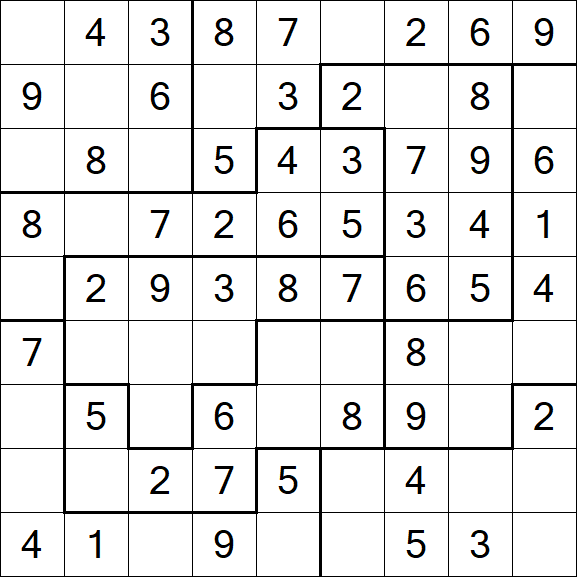 Jigsaw Sudoku - Einfach