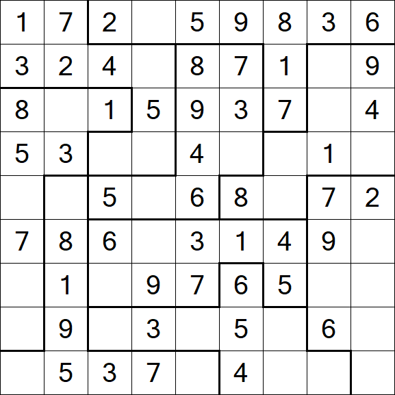Jigsaw Sudoku - Einfach