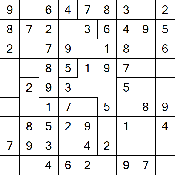Jigsaw Sudoku - Einfach