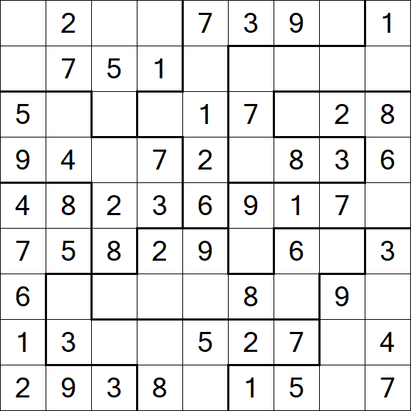 Jigsaw Sudoku - Einfach