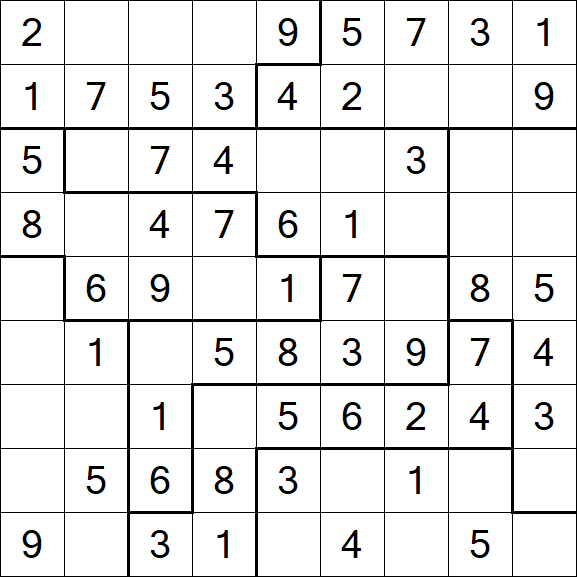 Jigsaw Sudoku - Fácil