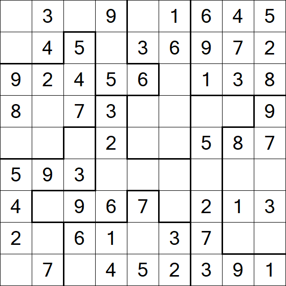 Jigsaw Sudoku - Fácil