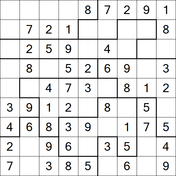 Jigsaw Sudoku - Fácil