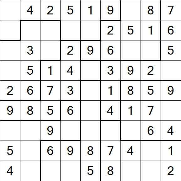 Jigsaw Sudoku - Fácil