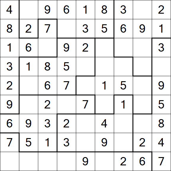 Jigsaw Sudoku - Simple