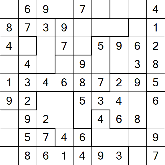 Jigsaw Sudoku - Simple