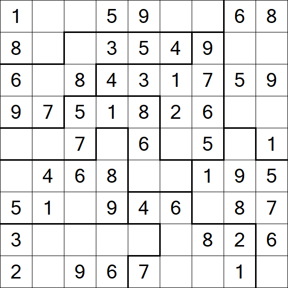 Jigsaw Sudoku - Simple