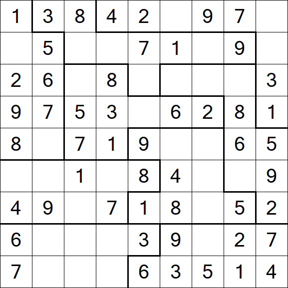 Jigsaw Sudoku - Simple