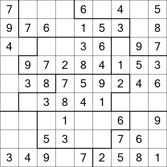 Jigsaw Sudoku - Einfach