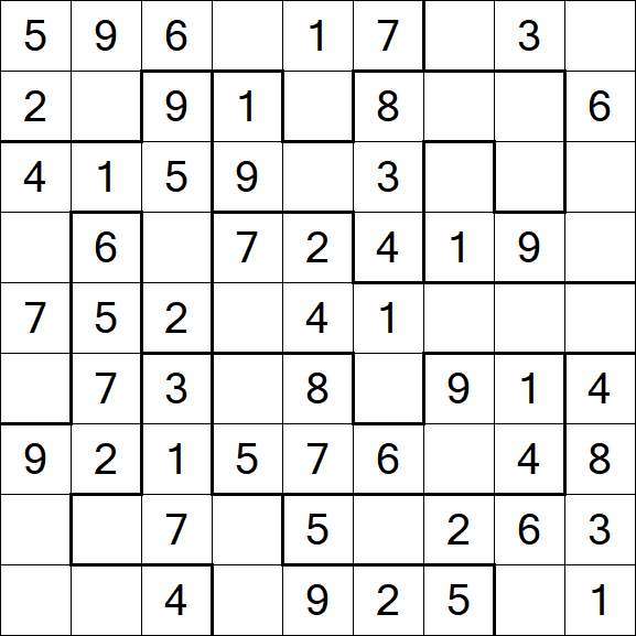 Jigsaw Sudoku - Einfach