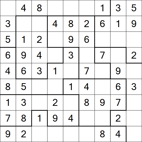 Jigsaw Sudoku - Fácil