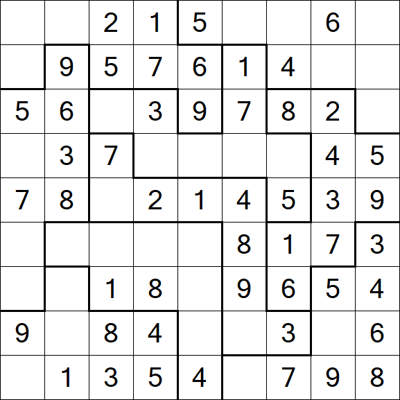 Jigsaw Sudoku - Fácil