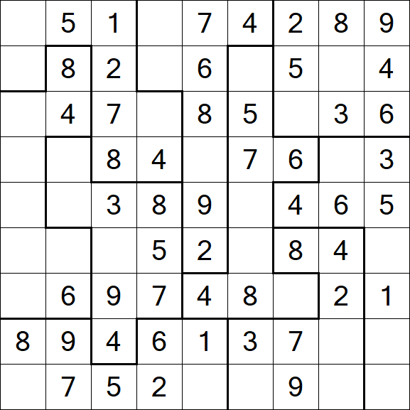 Jigsaw Sudoku - Fácil