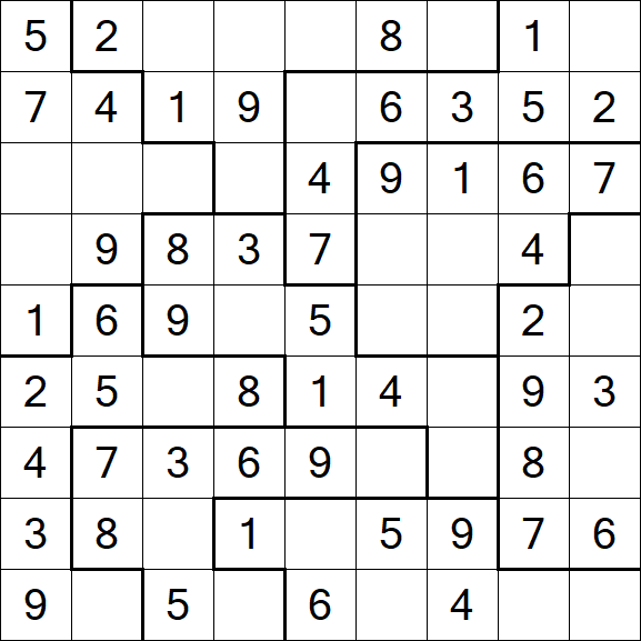 Jigsaw Sudoku - Einfach