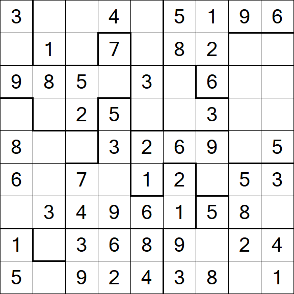 Jigsaw Sudoku - Fácil
