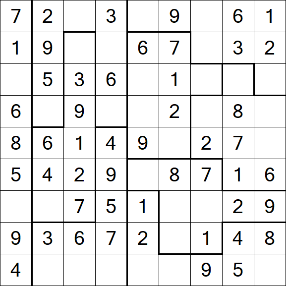 Jigsaw Sudoku - Einfach