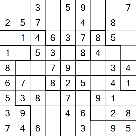 Jigsaw Sudoku - Fácil