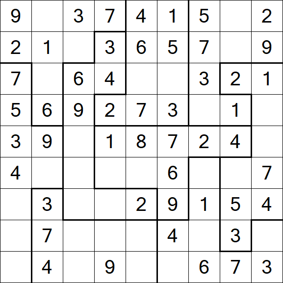 Jigsaw Sudoku - Fácil