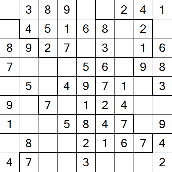 Jigsaw Sudoku - Fácil