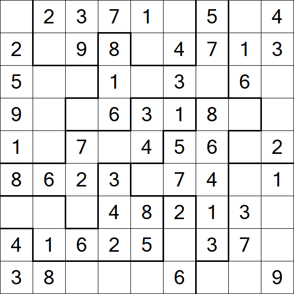 Jigsaw Sudoku - Fácil