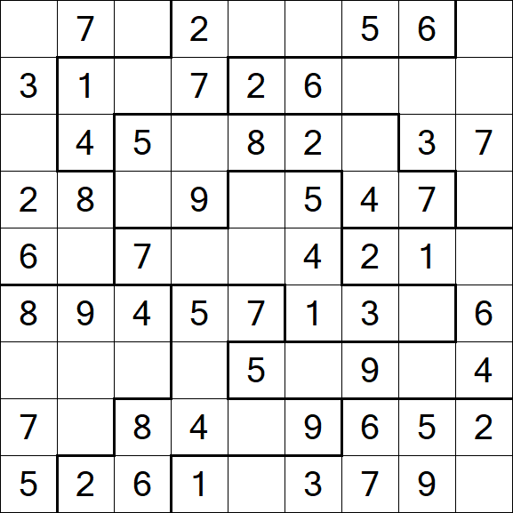 Jigsaw Sudoku - Simple