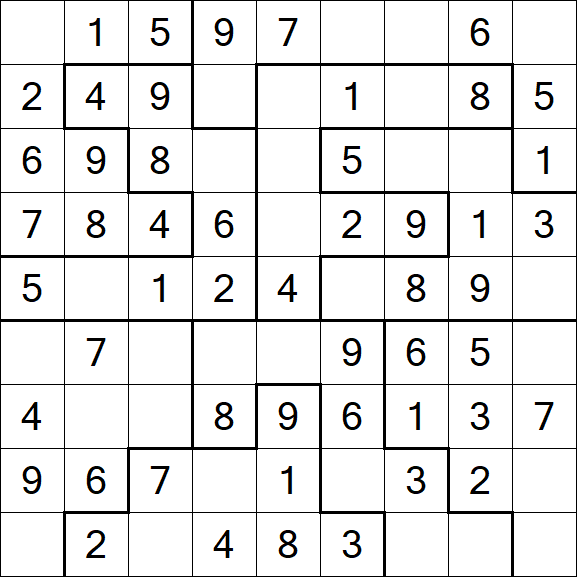 Jigsaw Sudoku - Simple