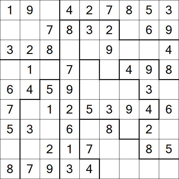 Jigsaw Sudoku - Simple