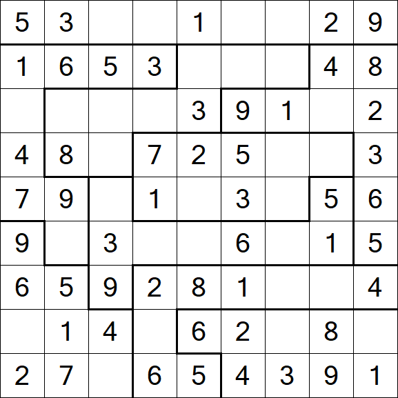 Jigsaw Sudoku - Simple