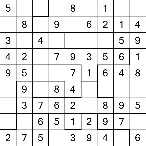 Jigsaw Sudoku - Einfach