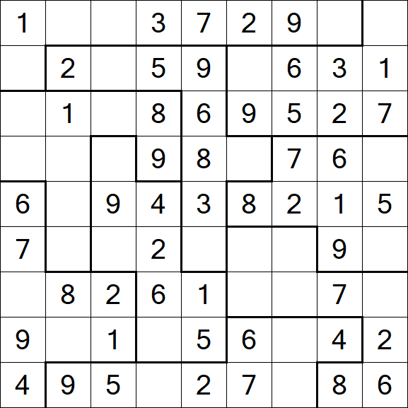 Jigsaw Sudoku - Simple