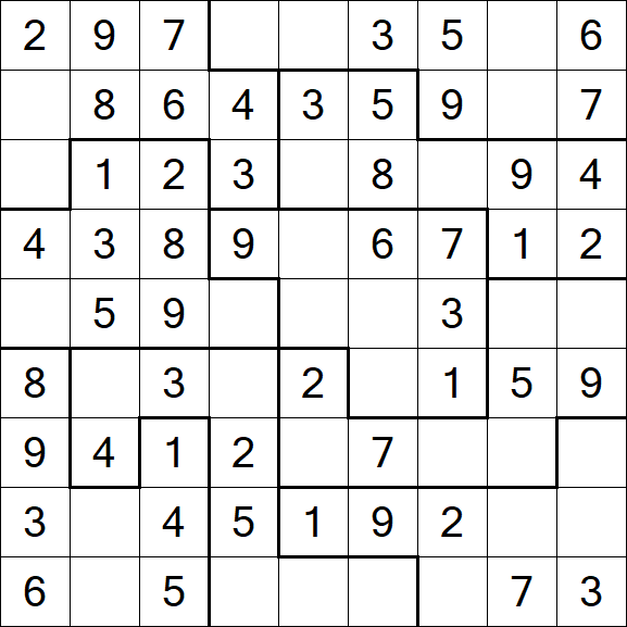 Jigsaw Sudoku - Fácil