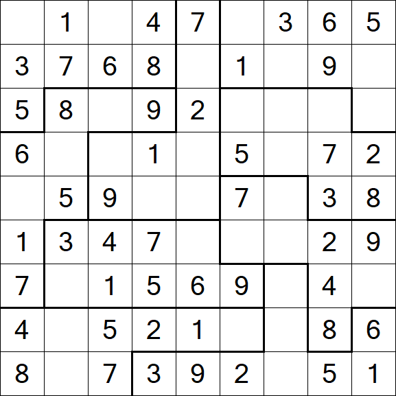 Jigsaw Sudoku - Fácil
